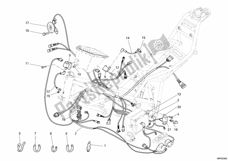 Todas las partes para Arnés De Cableado de Ducati Multistrada 620 USA 2006